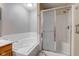 Bathroom with soaking tub and walk-in shower at 6361 Crystal Springs Dr, Avon, IN 46123