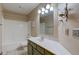 Bathroom with shower/tub combo, vanity, and tile floor at 6361 Crystal Springs Dr, Avon, IN 46123