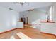 Bright dining room with hardwood floors, open to living room at 6361 Crystal Springs Dr, Avon, IN 46123