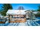Lovely gazebo on a snow-covered deck, providing a peaceful retreat at 6361 Crystal Springs Dr, Avon, IN 46123