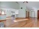 Open concept living area with hardwood floors and high ceilings at 6361 Crystal Springs Dr, Avon, IN 46123