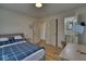Spacious bedroom with a double bed and en-suite bathroom at 8390 E Us 36 Hwy, Avon, IN 46123