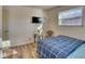 Bedroom with double bed and a workspace with a window at 8390 E Us 36 Hwy, Avon, IN 46123