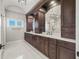 Luxury bathroom with double vanity and large walk-in shower at 1023 Westview Point Dr, Columbus, IN 47201