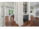 Bright breakfast room with hardwood floors and built-in cabinetry at 1023 Westview Point Dr, Columbus, IN 47201