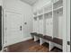 Functional mudroom with built-in bench and storage at 1023 Westview Point Dr, Columbus, IN 47201