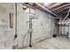Unfinished basement area with exposed utilities and concrete floor at 2314 E 58Th St, Indianapolis, IN 46220
