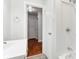 Bright bathroom with white vanity, toilet and shower at 2314 E 58Th St, Indianapolis, IN 46220