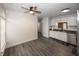 Modern kitchen with stainless steel appliances and gray flooring at 2914 Rothe Ln, Indianapolis, IN 46229