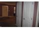 Hallway with two closed doors and mauve walls at 317 N Bradley Ave, Indianapolis, IN 46201
