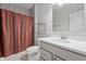 Clean basement bathroom with shower and vanity at 78 Chatham Brook Dr, Westfield, IN 46074