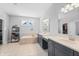 Double vanity bathroom with walk-in shower and soaking tub at 78 Chatham Brook Dr, Westfield, IN 46074