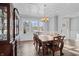 Formal dining room with hardwood floors and elegant wood furniture at 78 Chatham Brook Dr, Westfield, IN 46074