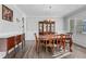 Formal dining room with hardwood floors and elegant wood furniture at 78 Chatham Brook Dr, Westfield, IN 46074