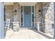 Gorgeous front door with stone and brick exterior at 78 Chatham Brook Dr, Westfield, IN 46074