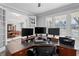 L-shaped home office with dual monitors and printer at 78 Chatham Brook Dr, Westfield, IN 46074
