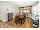 Dining room adjacent to kitchen with table and chairs at 1601 Spruce St, Indianapolis, IN 46203