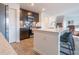 Dark wood cabinets, stainless steel appliances, and tile floors at 4612 Amber Wood Dr, Indianapolis, IN 46235