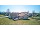 A beautiful aerial view showcases a home's expansive backyard and deck at 12216 Laurelwood Ct, Indianapolis, IN 46236