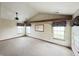 Spacious bedroom with vaulted ceiling, ceiling fan, three windows and decorative accents at 12216 Laurelwood Ct, Indianapolis, IN 46236
