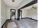 Living room with new flooring and fresh paint at 2826 Station St, Indianapolis, IN 46218