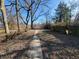 Large backyard with trees and walkway; needs maintenance at 2955 N Olney St, Indianapolis, IN 46218