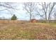 Leaf-covered backyard with a wooden fence, providing a private outdoor space for relaxation and recreation at 3830 Pineview Ln, Greenwood, IN 46142