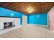 Bright living room with fireplace and decorative ceiling at 3830 Pineview Ln, Greenwood, IN 46142