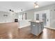 Gray kitchen island with a countertop, offering extra prep space at 6451 E Aberdene Ct, Camby, IN 46113