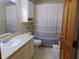 Clean bathroom with shower/tub, toilet, and vanity at 7099 S 1100 W, Jamestown, IN 46147