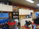 Garage with ample storage and workbench at 7099 S 1100 W, Jamestown, IN 46147