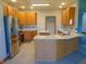 Updated kitchen with stainless steel appliances and tiled backsplash at 7099 S 1100 W, Jamestown, IN 46147