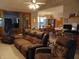 Open concept living room with view of kitchen at 7099 S 1100 W, Jamestown, IN 46147