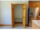 Pantry with shelving next to stainless refrigerator at 7099 S 1100 W, Jamestown, IN 46147
