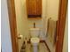 Convenient powder room with toilet and storage at 7099 S 1100 W, Jamestown, IN 46147