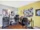 Home office with built-in shelving and workspace at 5340 Thompson Park Blvd, Indianapolis, IN 46237