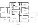 Detailed floor plan showcasing the layout of the home, including dimensions of all rooms at 619 Fair Ave, Shelbyville, IN 46176