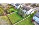 Aerial view of house and backyard with surrounding homes at 12672 Honors Dr, Carmel, IN 46033