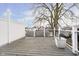 Private deck with white railings and a view of the neighborhood at 1421 E New York St, Indianapolis, IN 46201