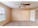 Bright bedroom with neutral walls and carpet at 2716 Redland Ln, Indianapolis, IN 46217