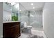 Updated bathroom with a glass shower and modern vanity at 4000 N Meridian St # 3A, Indianapolis, IN 46208