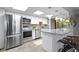 Modern kitchen with granite countertops, stainless steel appliances, and white cabinets at 4000 N Meridian St # 3A, Indianapolis, IN 46208