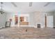 Open concept living area with a fireplace and kitchen bar at 503 S Harrison St, Alexandria, IN 46001