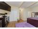 Cozy bedroom with a double bed and access to a hallway at 6023 Twyckenham Dr, Indianapolis, IN 46236