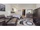 Basement bedroom with a comfortable sitting area and TV at 6023 Twyckenham Dr, Indianapolis, IN 46236