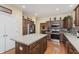 Modern kitchen with stainless steel appliances and an island at 6023 Twyckenham Dr, Indianapolis, IN 46236