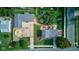 Overhead view showcasing house, yard, and surrounding area at 1801 Witt Rd, Lebanon, IN 46052