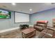 Relaxing home theater area in finished basement at 1801 Witt Rd, Lebanon, IN 46052
