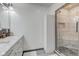 Clean bathroom with double vanity and a large walk-in shower at 1801 Witt Rd, Lebanon, IN 46052