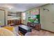 Gathering room with media center and wood flooring at 1801 Witt Rd, Lebanon, IN 46052